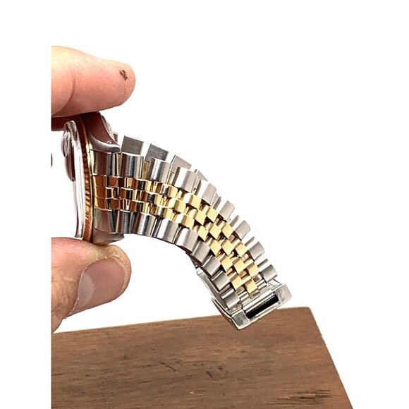 Rolex Datejust Mens Watch 16013 Swiss Automatic Tapestry Dial 1984 Two Tone 36mm - Picture 10 of 13